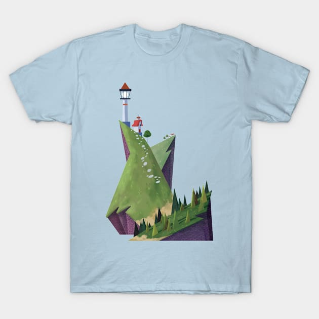 Lighthouse Island T-Shirt by NicholasKennedy